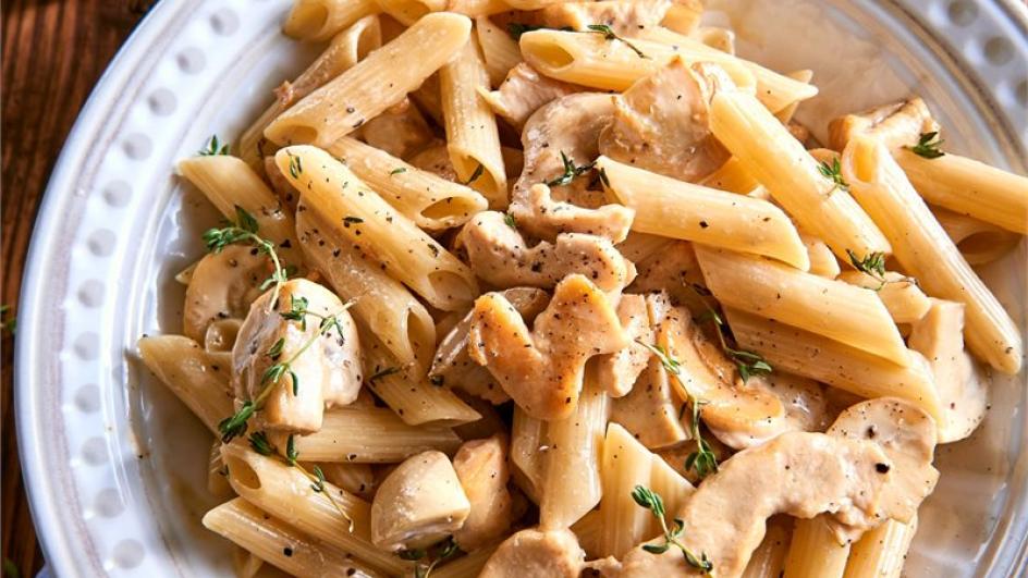 Csirkés-gombás penne
