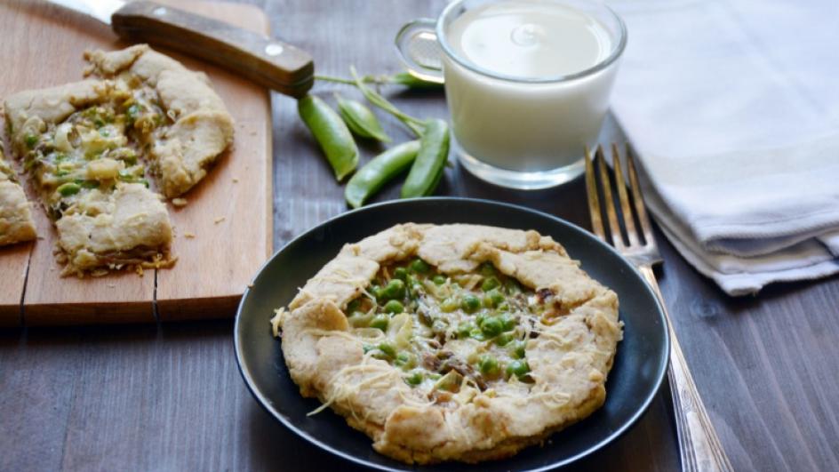 Tavaszi gombás-zöldséges galette