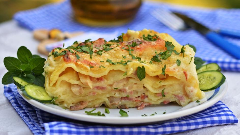 Carbonara lasagne