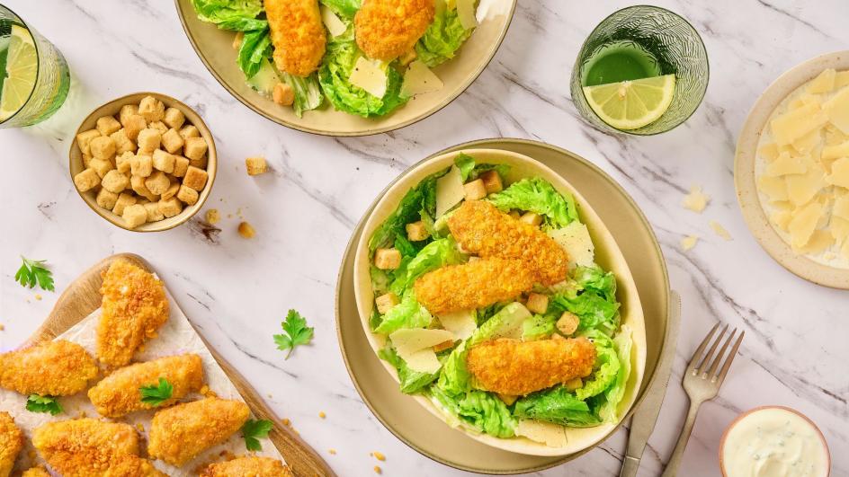 Air fryer csirkés Cézár saláta