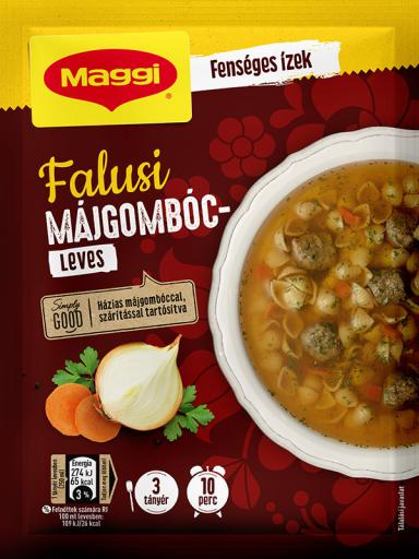 Maggi Falusi májgombócleves
