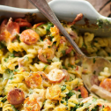 Színes rakott fusilli