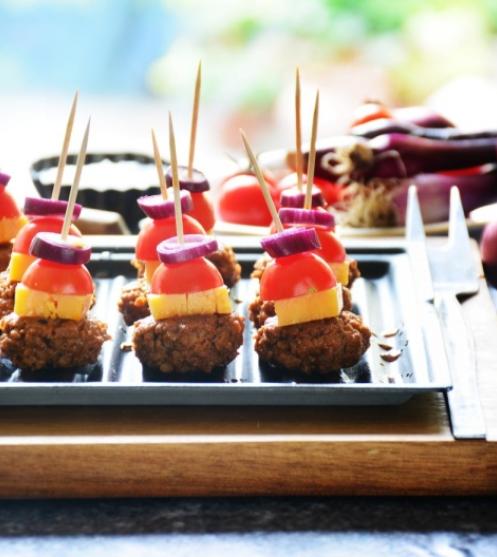 Mini barbecue burger falatok