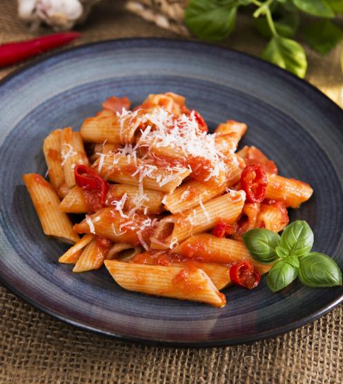 Arrabbiata with penne