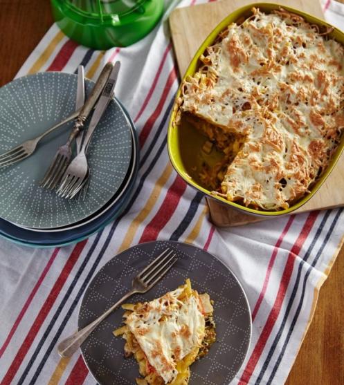 Vega sült sajtos makaróni