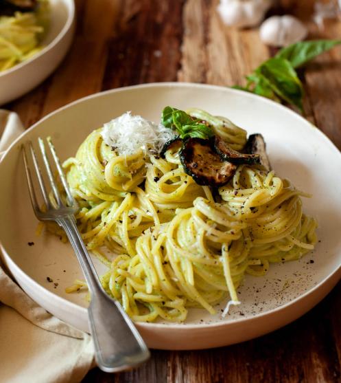 Krémes cukkinis spagetti