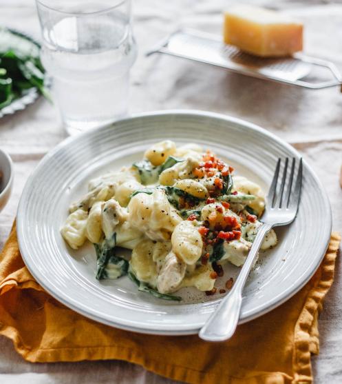 Négysajtos-csirkés gnocchi