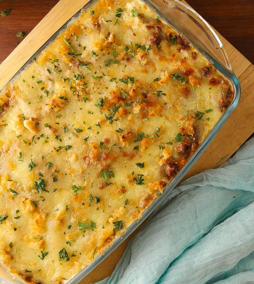 Sült penne