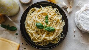 Krémes sajtos spagetti